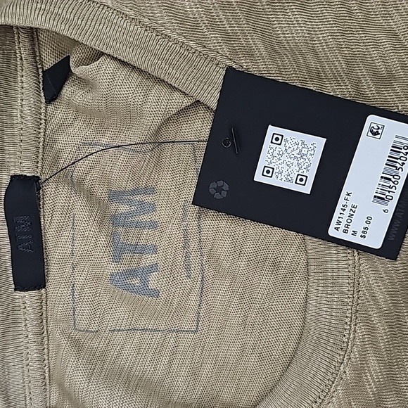 NWT ATM Slub Jersey Schoolboy Crew Neck Tee in Bronze - Picture 5 of 7